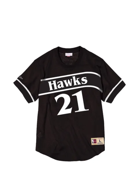 Mitchell & Ness mesh crew-neck T-shirt