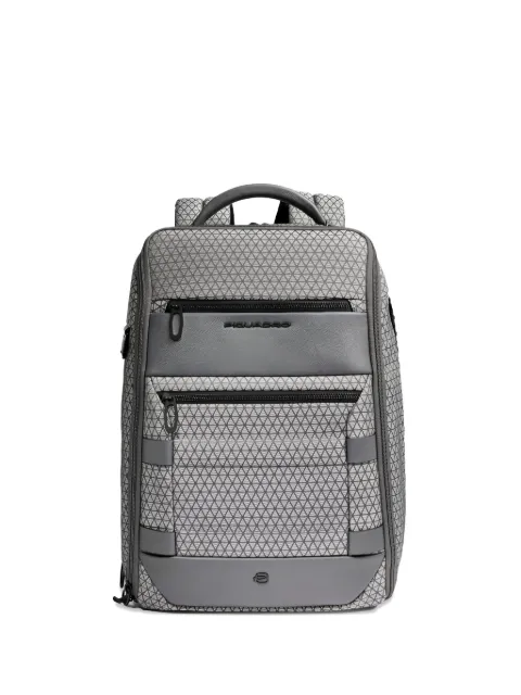 PIQUADRO geometric-pattern modular backpack