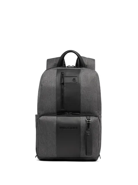 PIQUADRO leather-panelled backpack