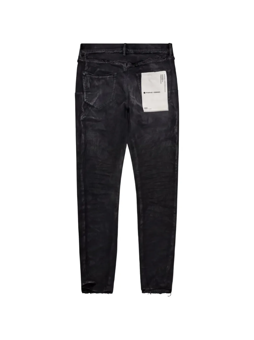 Purple Brand Inside Out jeans met franje Zwart