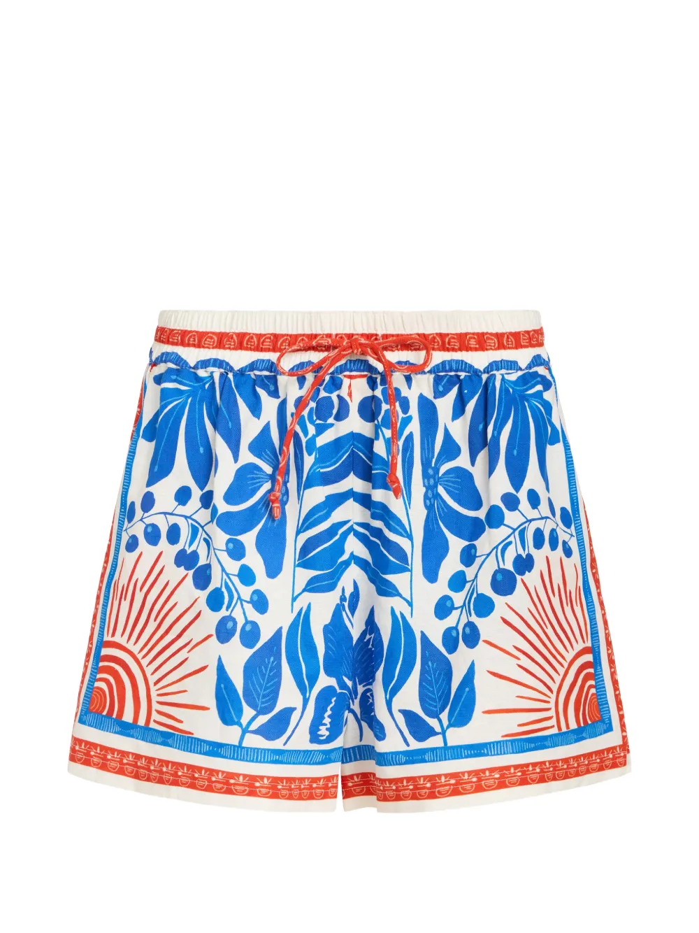 Marie Oliver Larson graphic-print shorts - White