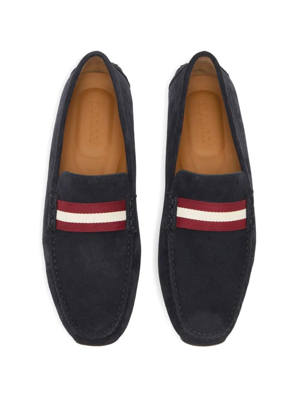 Bally Pilot stripe-detail loafers Blauw