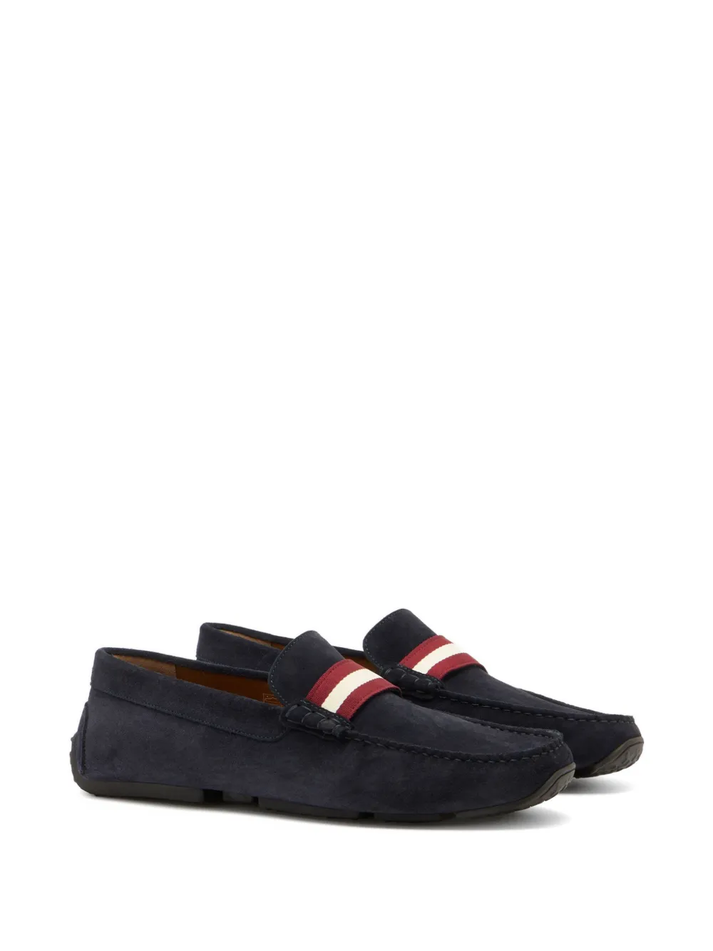 Bally Pilot stripe-detail loafers Blauw