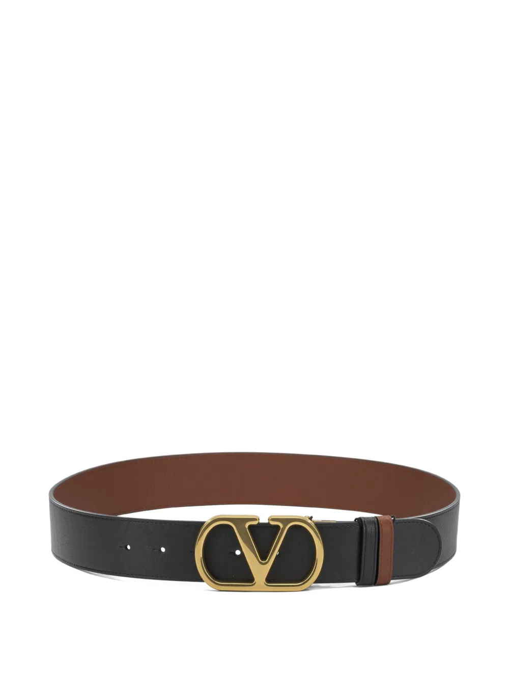 Valentino Garavani VLogo reversible leather belt - Nero