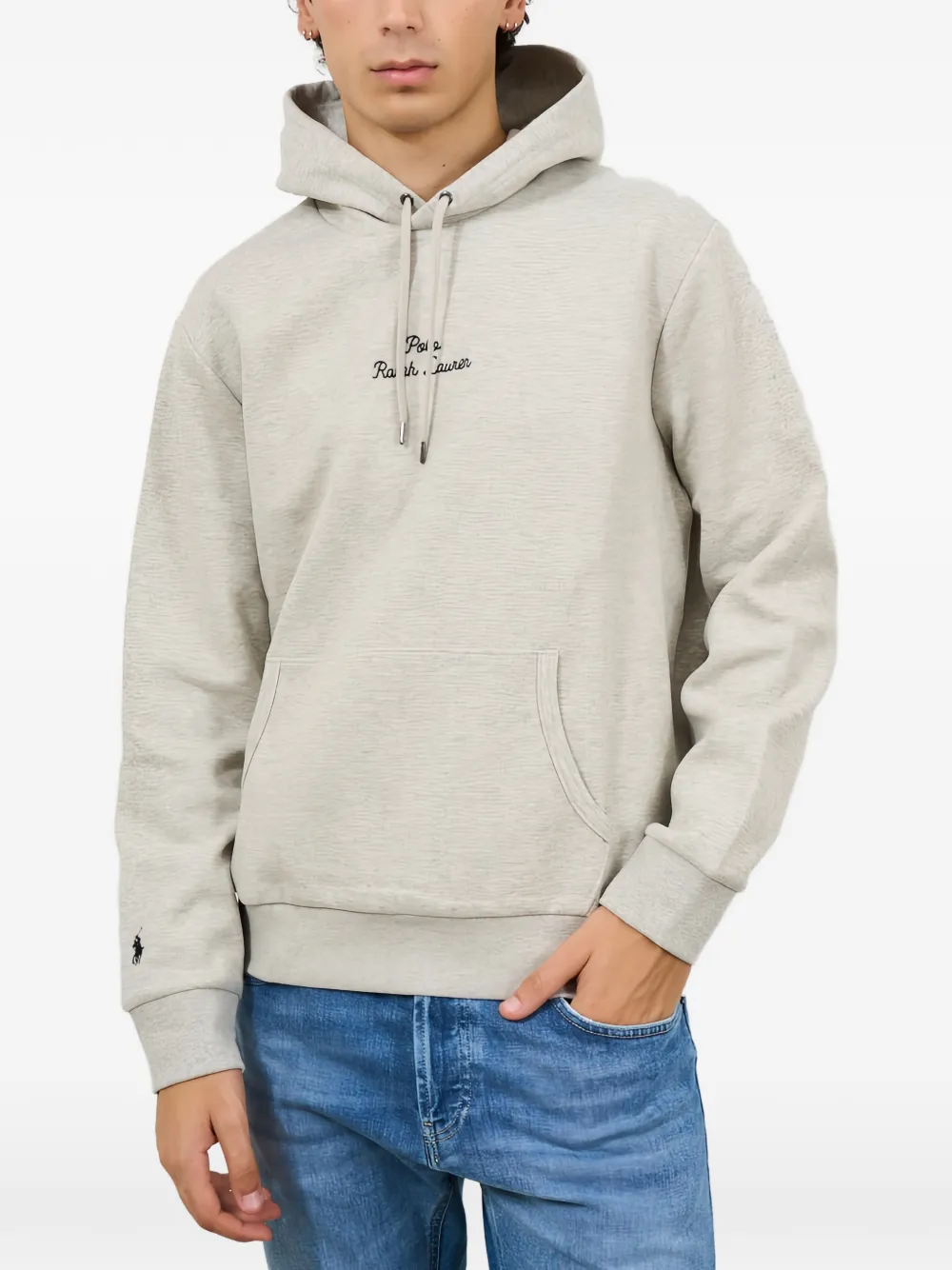 Polo Ralph Lauren Hoodie met geborduurd logo Grijs
