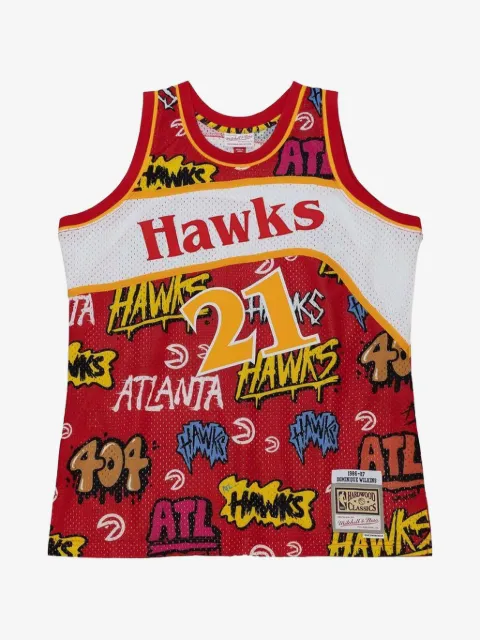 Mitchell & Ness Atlanta Hawks 1986 Dominique Wilkins Slap Sticker Swingman vest