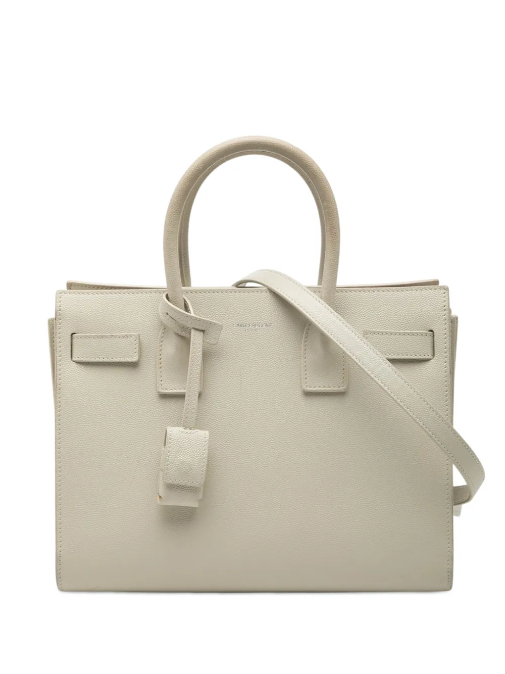 Saint Laurent Pre-Owned 2019 Baby Grained Calfskin Sac de Jour satchel - Grau