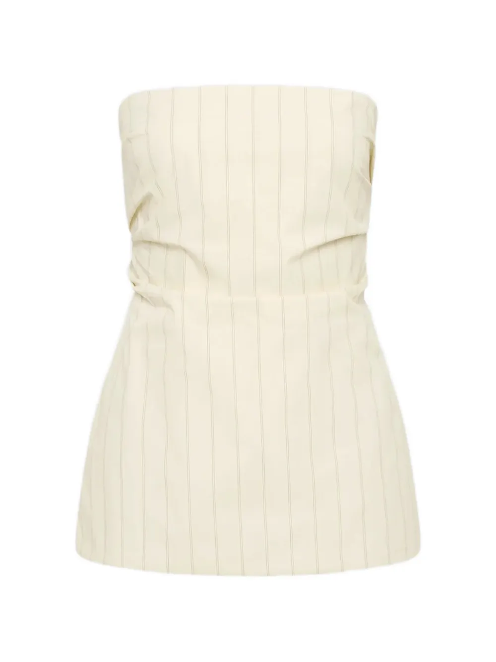 St. Agni Strapless Tie Back pinstriped top - Toni neutri