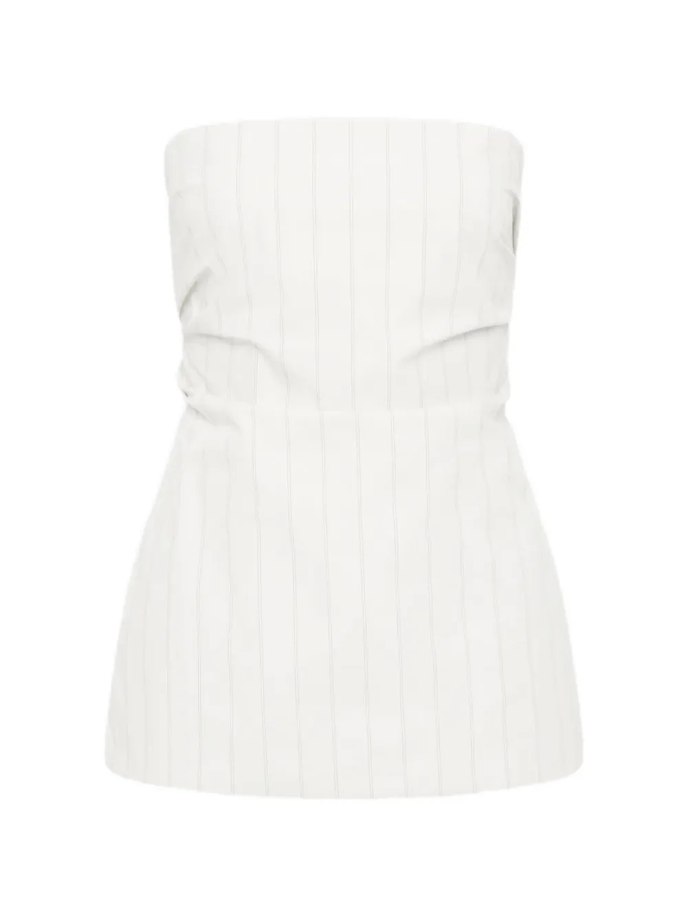 St. Agni Strapless Tie Back pinstriped top - Toni neutri