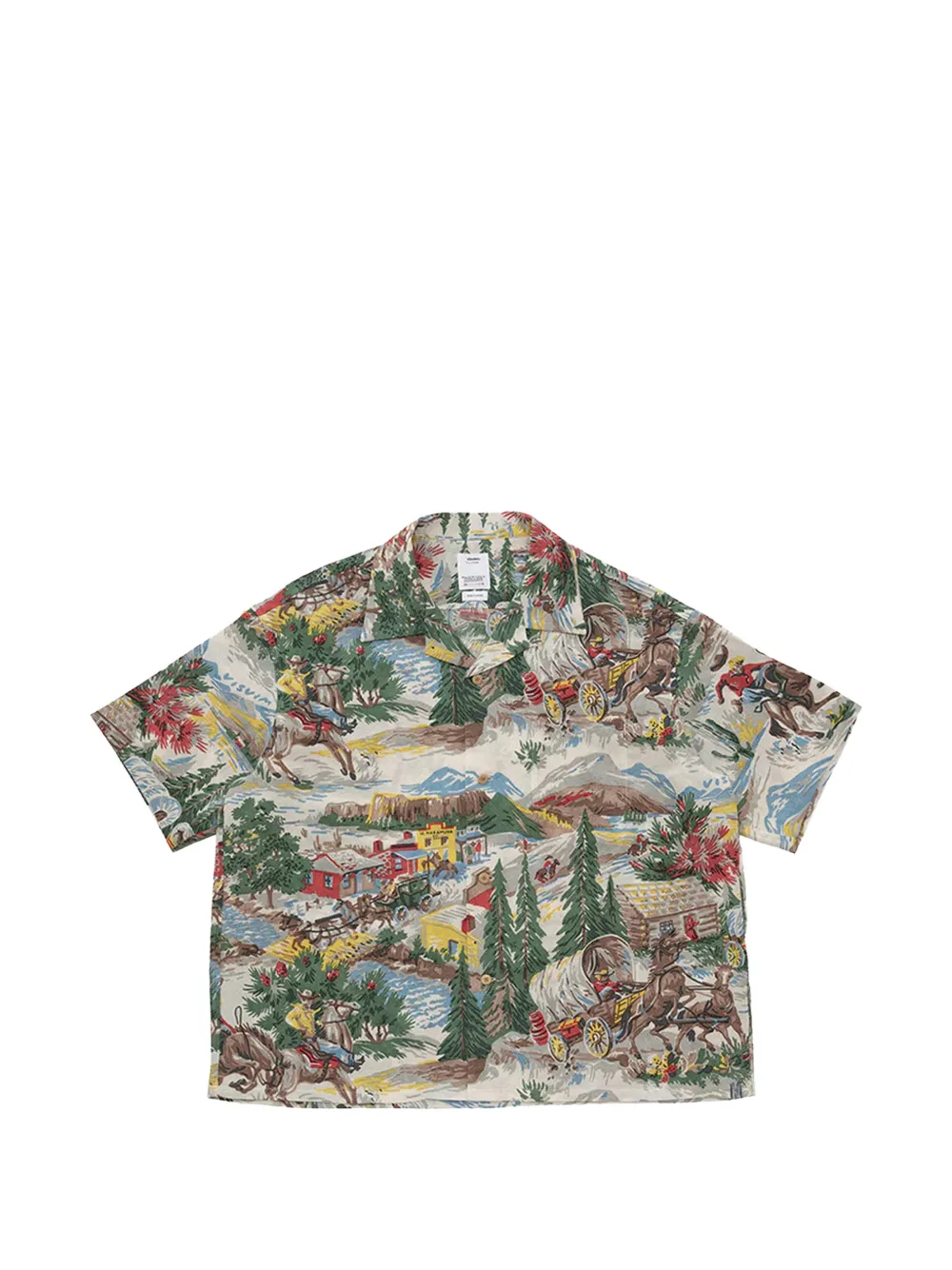 visvim Crosby graphic-print shirt - Blu