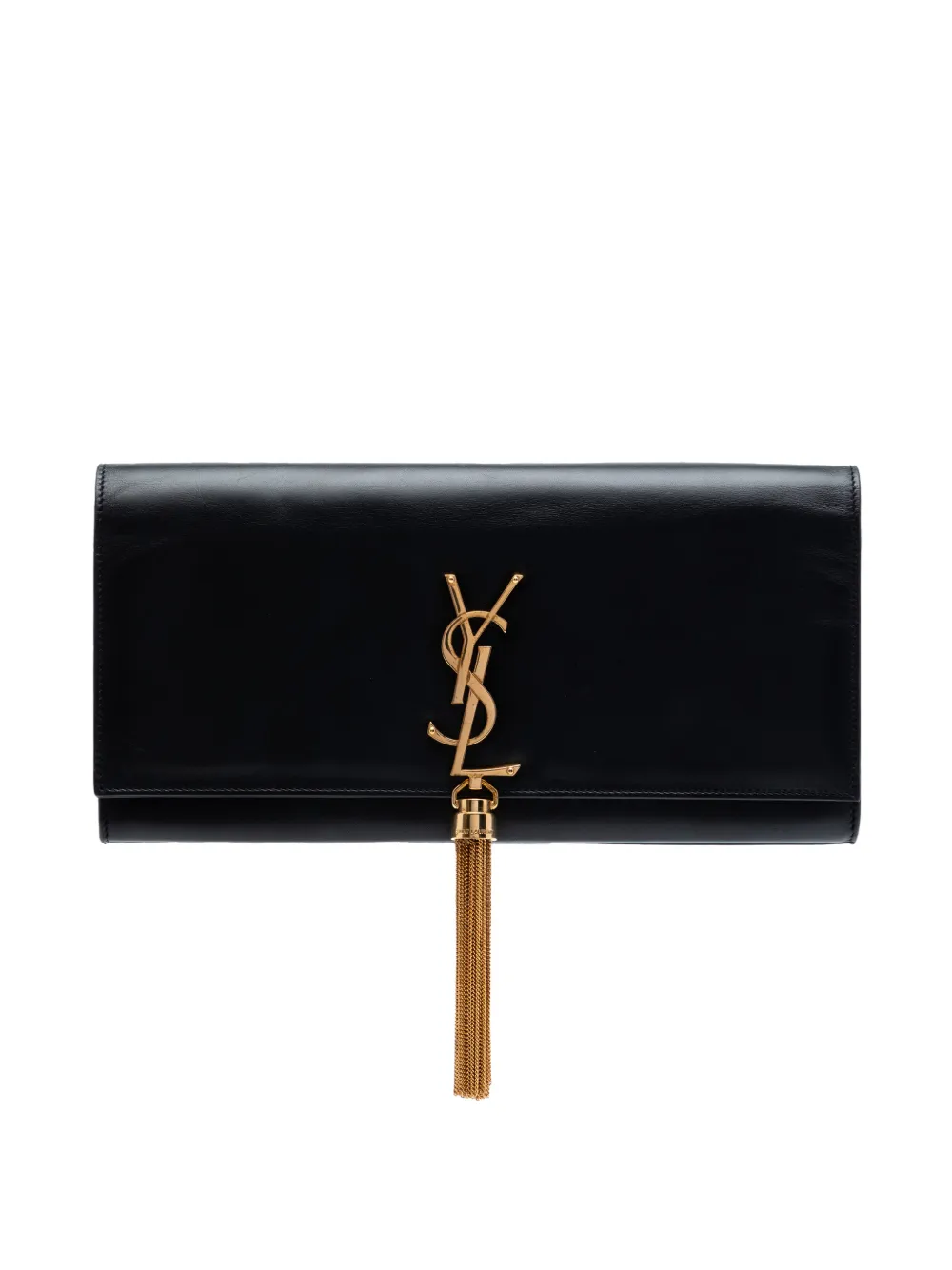 Saint Laurent Pre-Owned 2014 Smooth Calfskin Cassandre Tassel clutch bag - Nero
