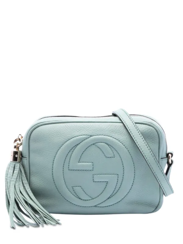 Gucci Pre-owned 2016-2026 Leather Soho Disco Crossbody Bag in Blue