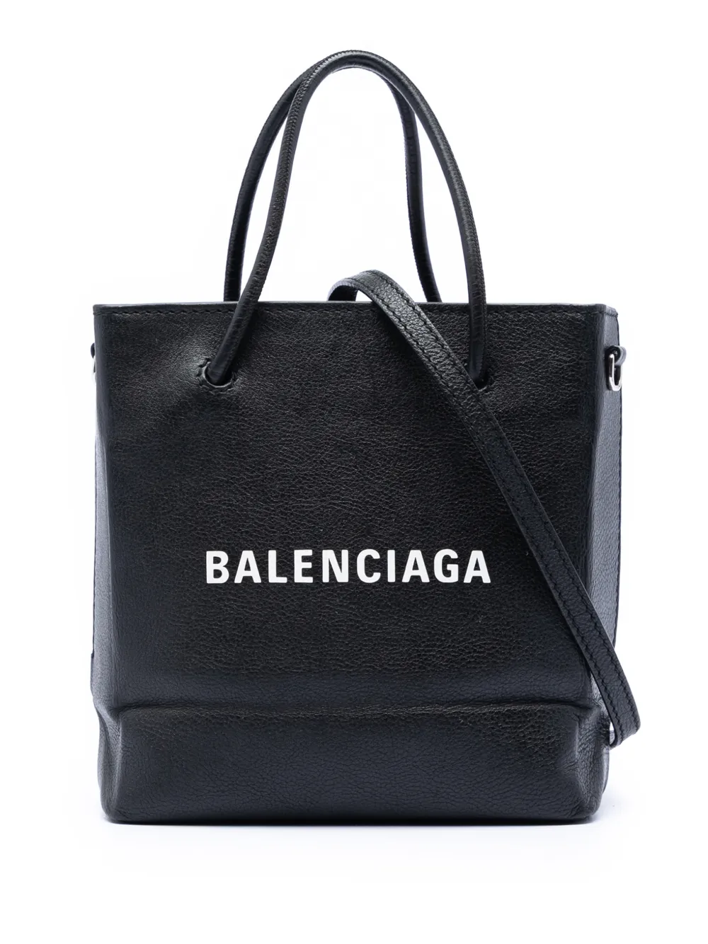Balenciaga Pre-Owned 2018 XXS Leather Shopping Tote satchel - Nero