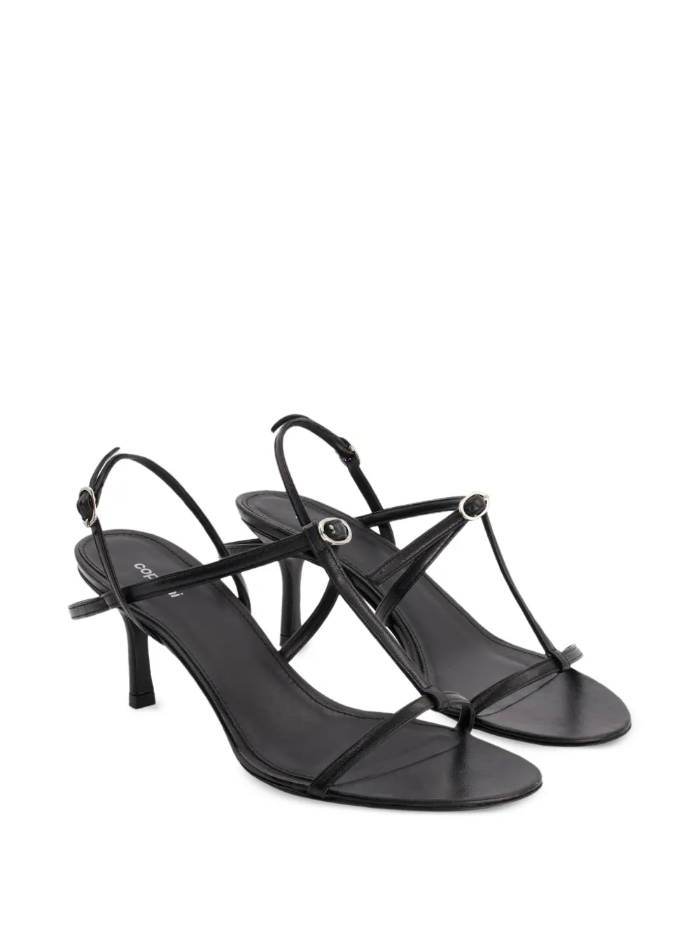 Coperni Floating leren sandalen met hak Zwart