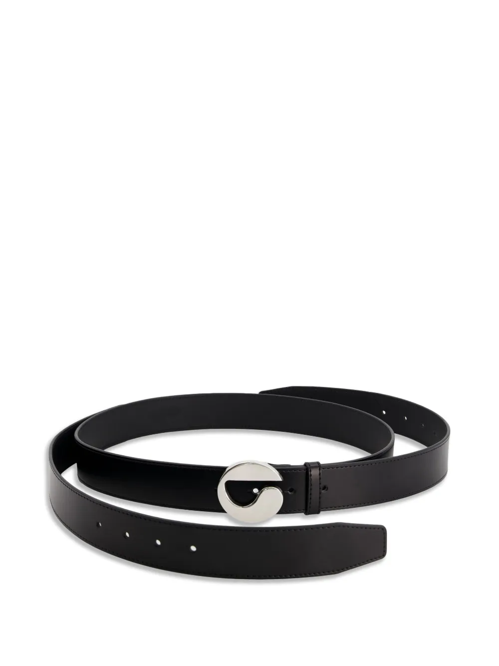 Coperni Infinity logo-buckle leather belt - Nero