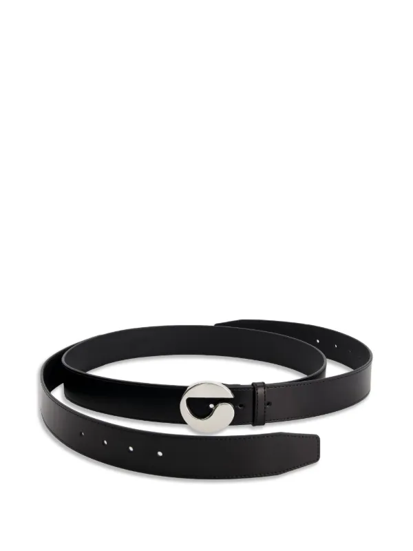Coperni Infinity Logo-buckle Leather Belt in Black
