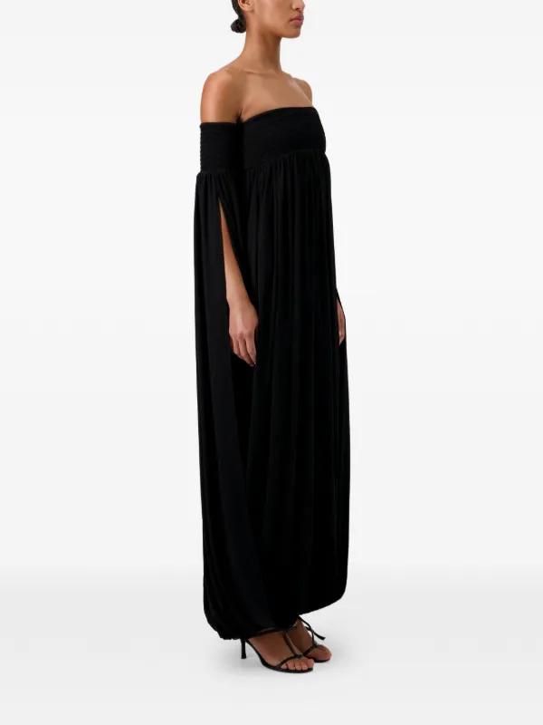 sheer embroidered maxi dress Black Floral – ROSÉVA – Mix & Match:Set Ao Dai & Pants Dont miss out on BHLDN Amelia Deep-V Flutter-Sleeve Style:64586D