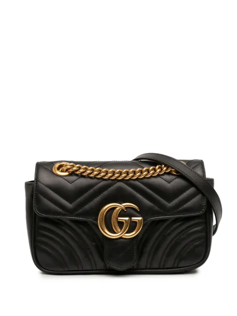 Gucci Pre-Owned bolsa de hombro GG Marmont pequeña de piel en Matelasse 2016-2026