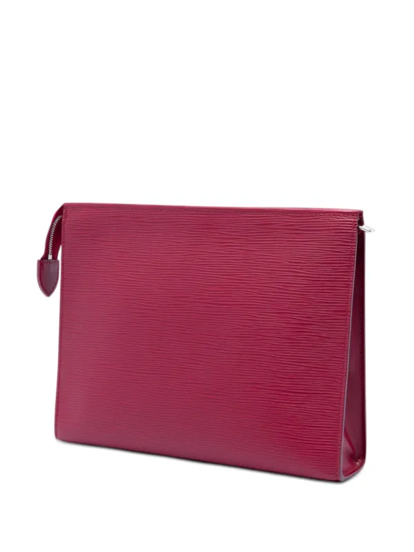 Louis Vuitton ワインレッド クラッチバッグ Louis Vuitton Pre-Owned 2019 エピ トワレ ポーチ 26 クラッチバッグ