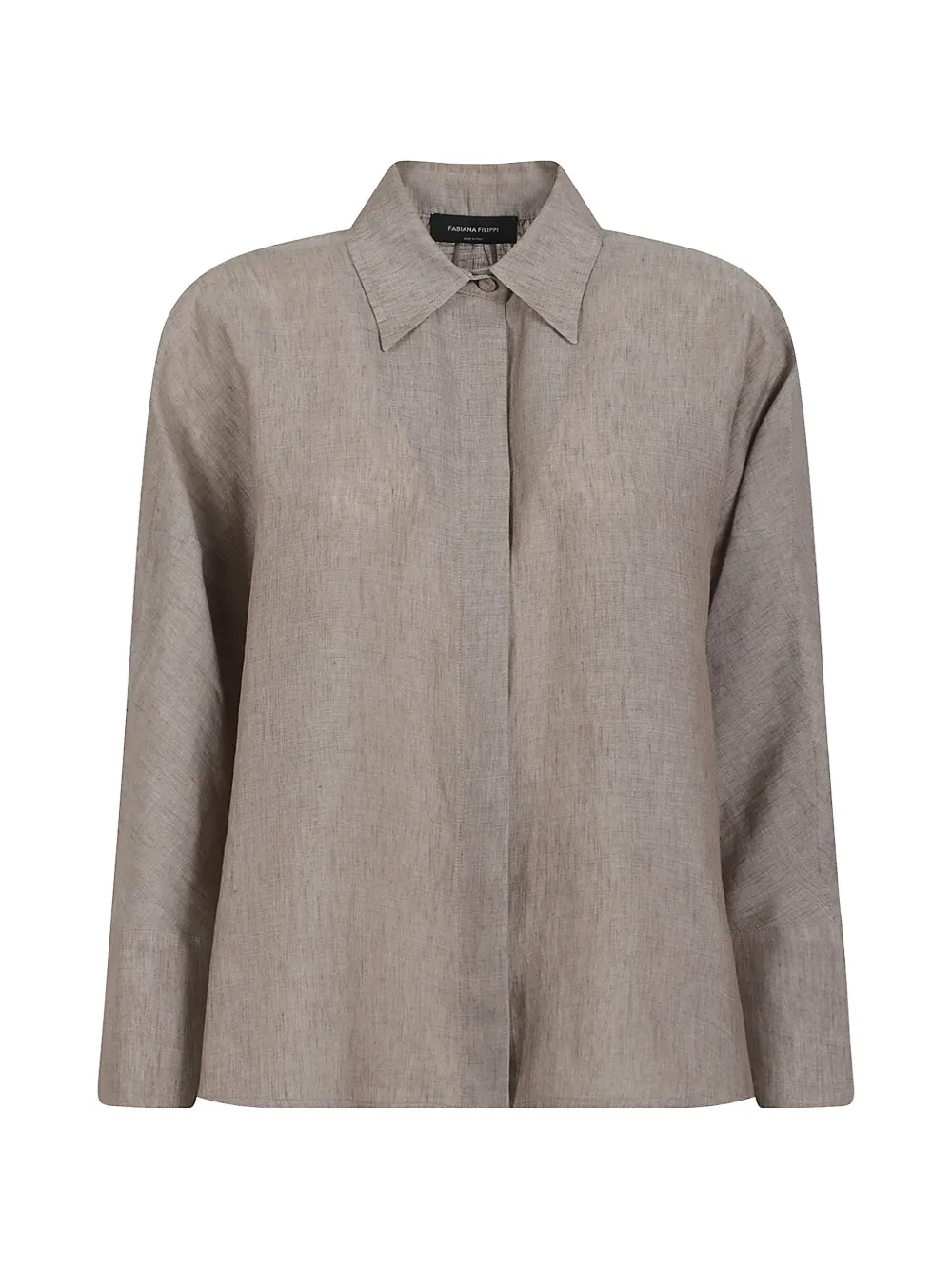 Fabiana Filippi sheer-panelled linen shirt - Toni neutri