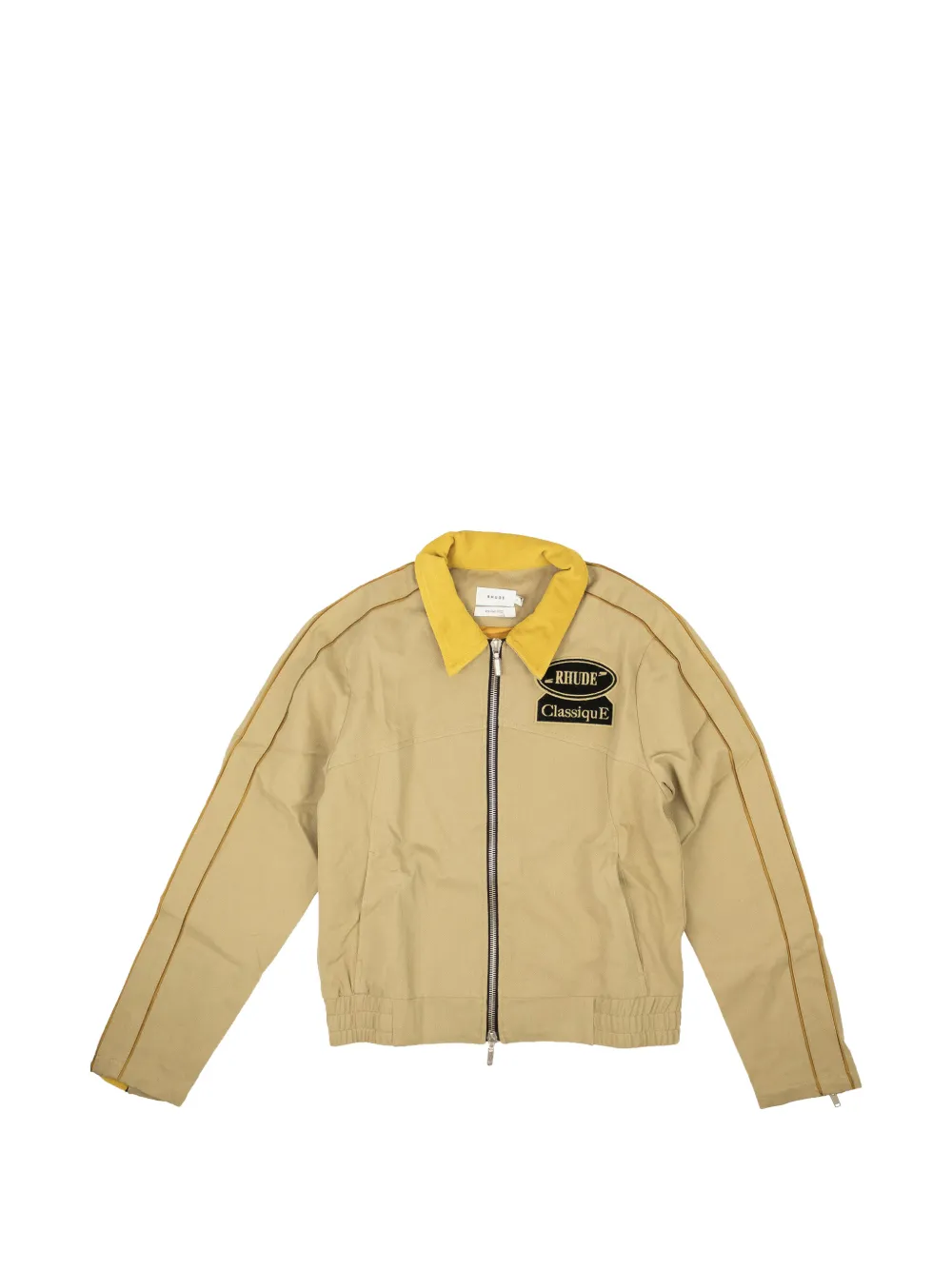RHUDE ClassiquEf logo-patch cotton-twill jacket - Giallo
