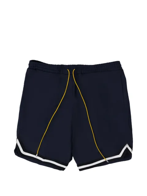 RHUDE twill striped-trim mini shorts