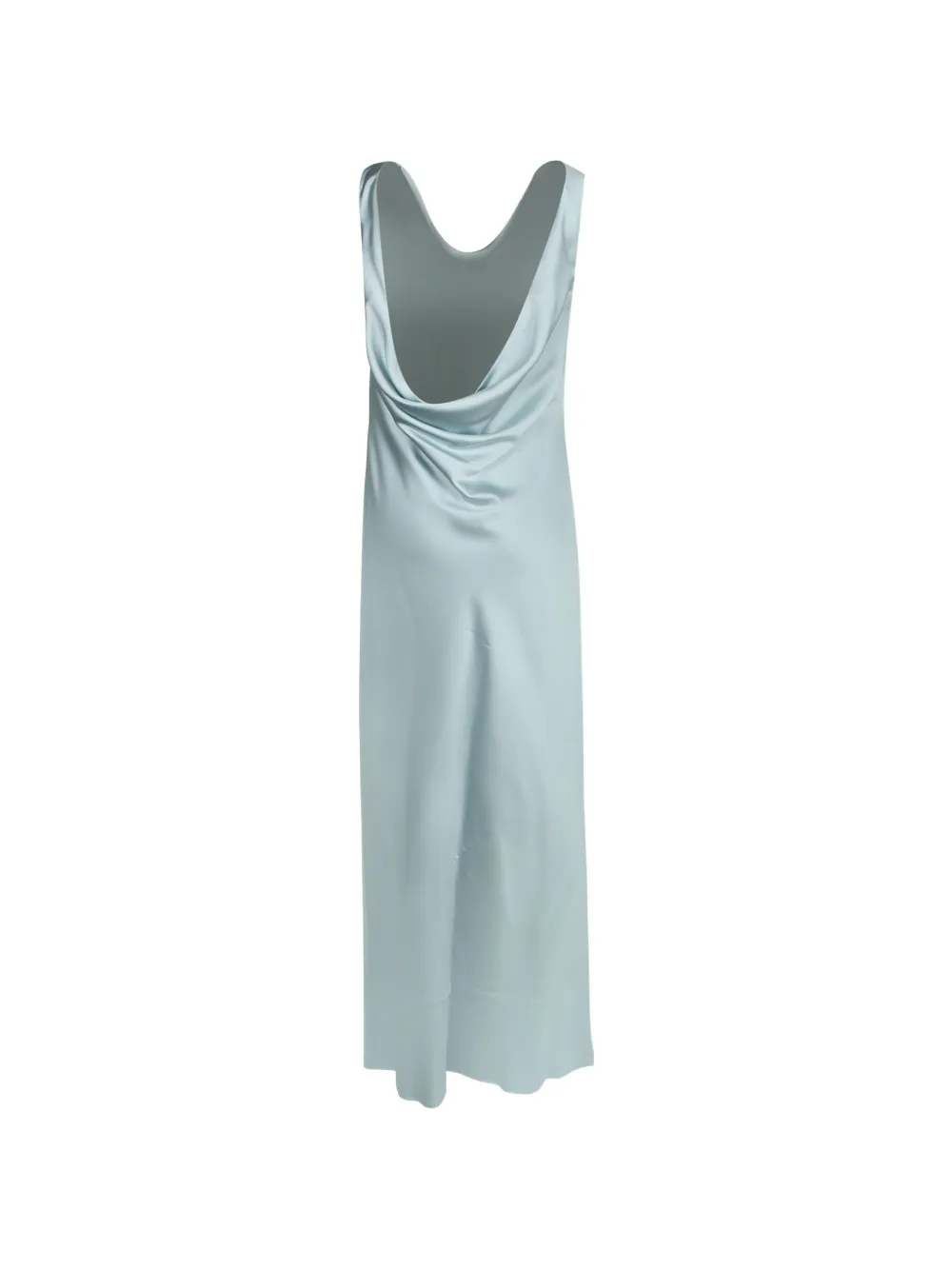 Blanca Vita Maxi-jurk met gedrapeerde hals en rug Blauw