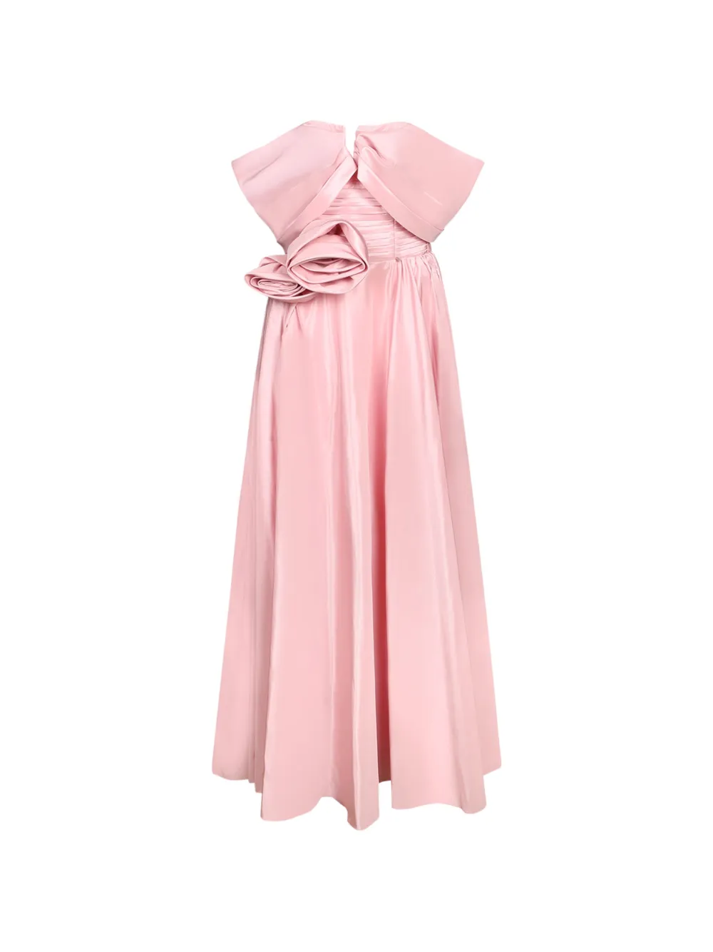 NISSA maxi floral-detail lace-up dress - Rosa