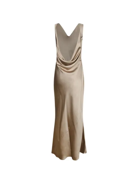 Blanca Vita maxi cowl-neck draped-back dress