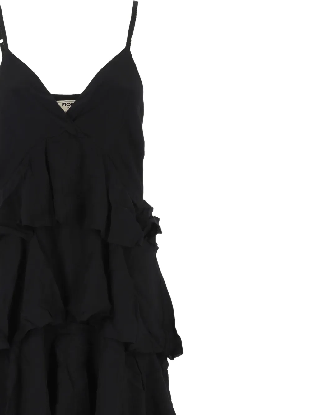 Fiorucci Midi-jurk met ruches Zwart