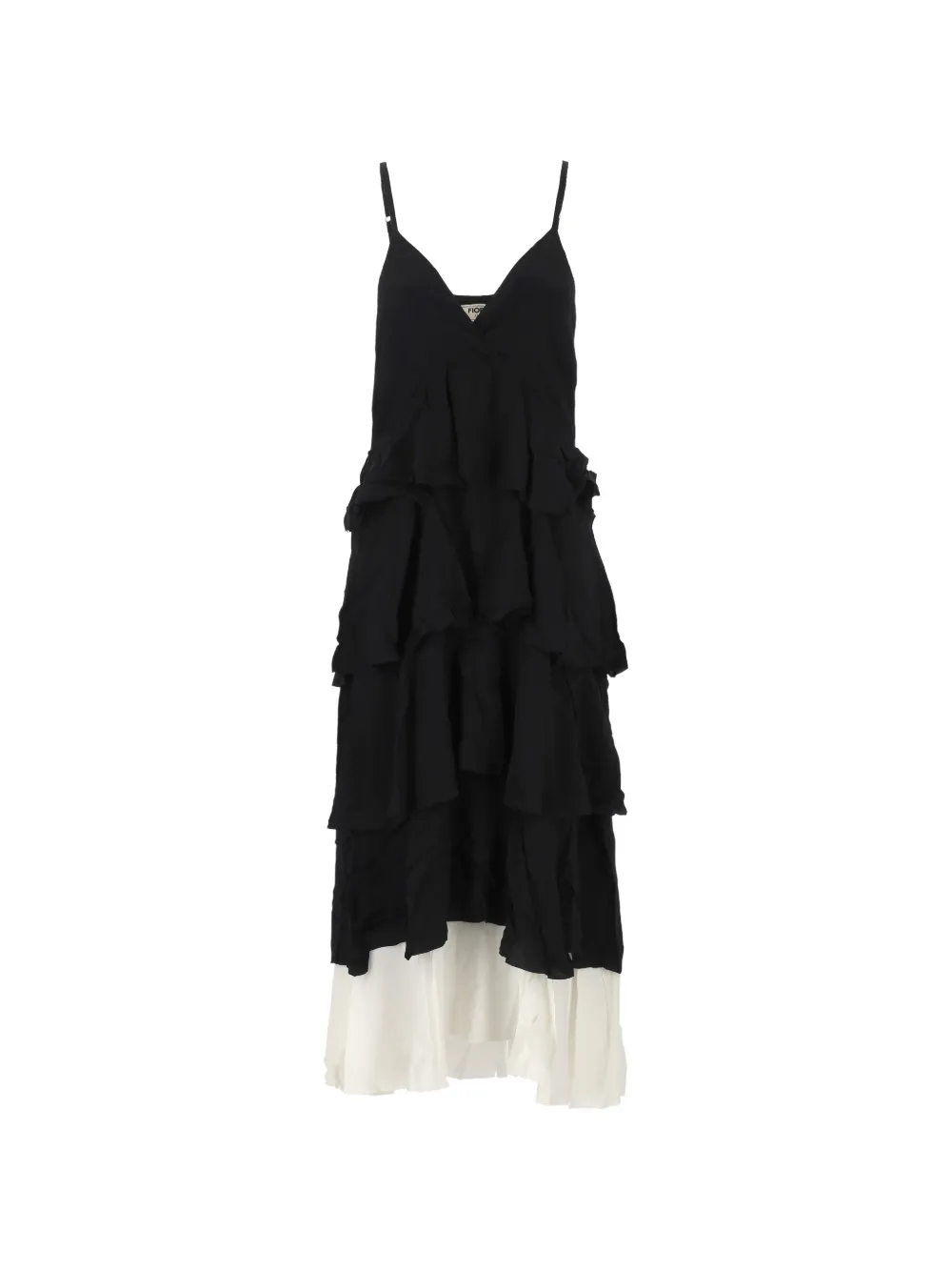 Fiorucci Midi ruffled tiered dress - Nero