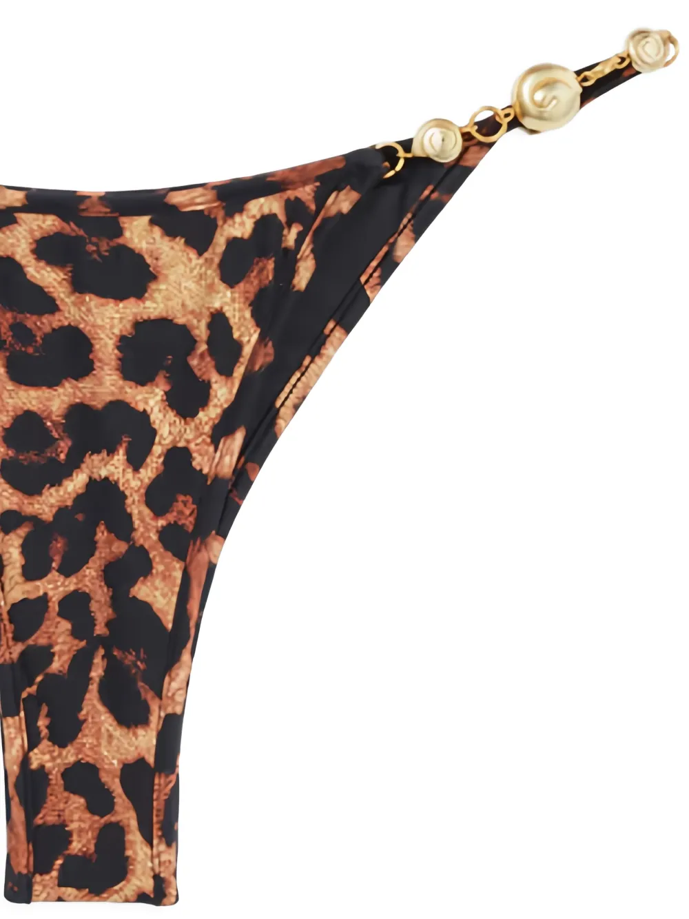 Reina Olga Splash bikinislip verfraaid met luipaardprint Bruin