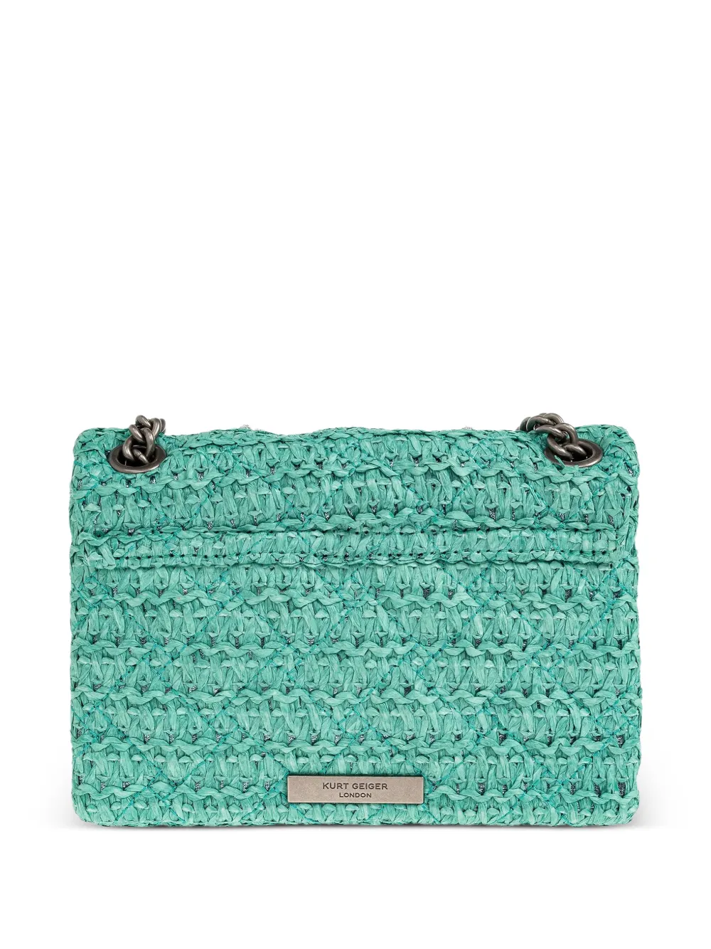 Kurt Geiger London Kensington raffia mini-tas Groen