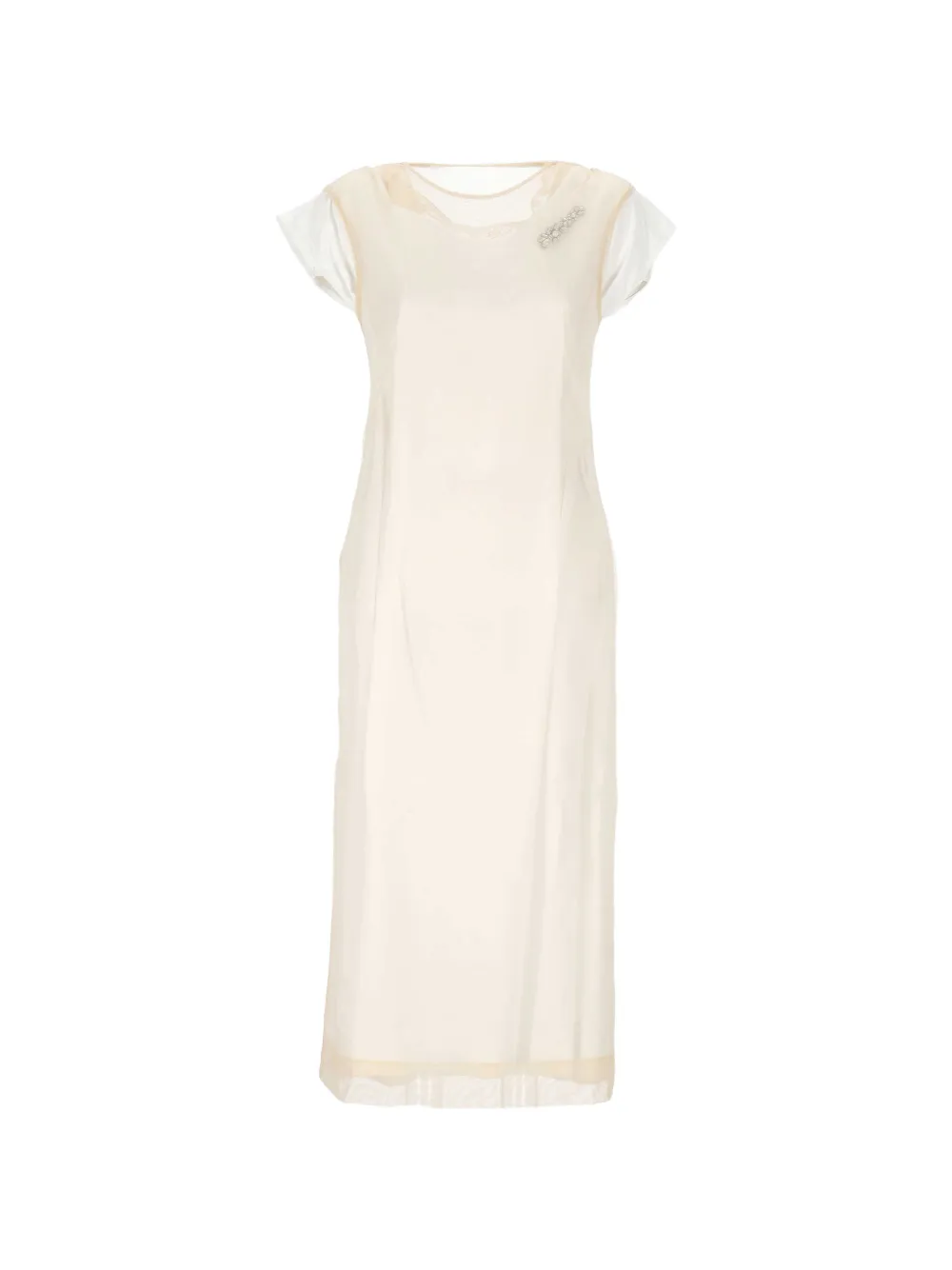 Simone Rocha lace-trim crystal-embellished dress - Bianco
