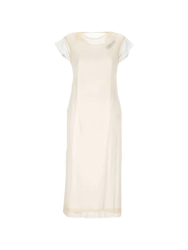 simone rocha lace dress Silk Blend Lace Trim Slip Dress Soft Pink La Garonne