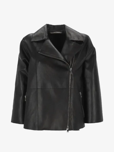 The Jackie Leathers chamarra asimétrica con cierre