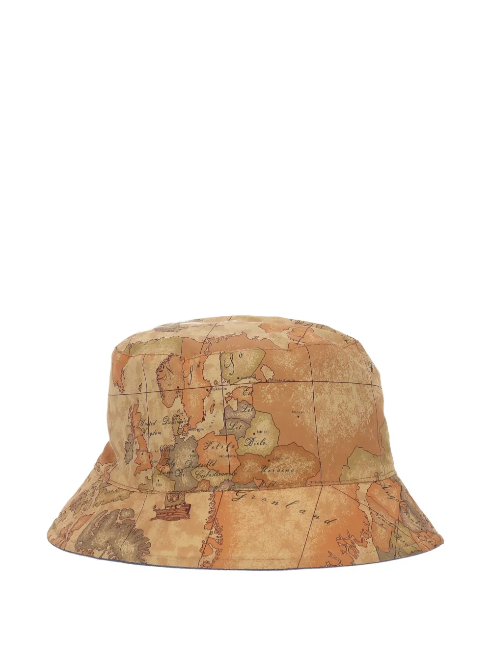 ALVIERO MARTINI 1° CLASSE Geo Map reversible bucket hat - Blu