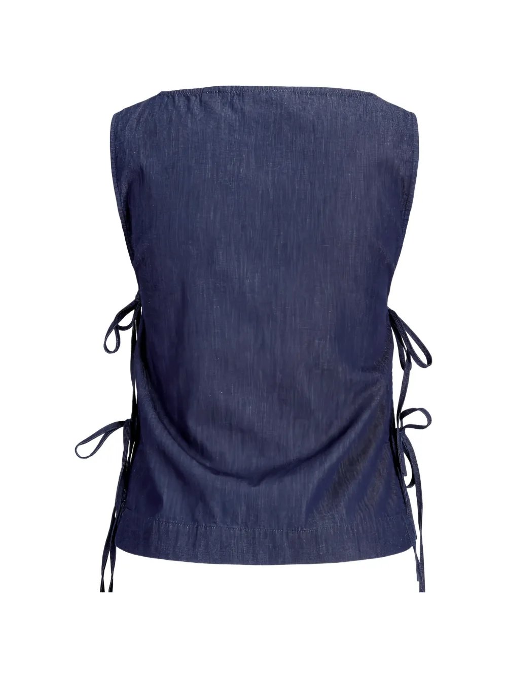 JJXX Mouwloze blouse met gestrikte zijkant Blauw
