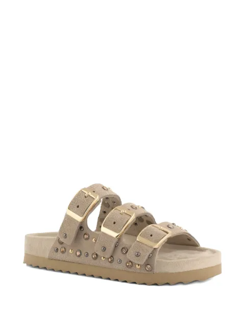 Colors Of California stud-embellished buckled sandals