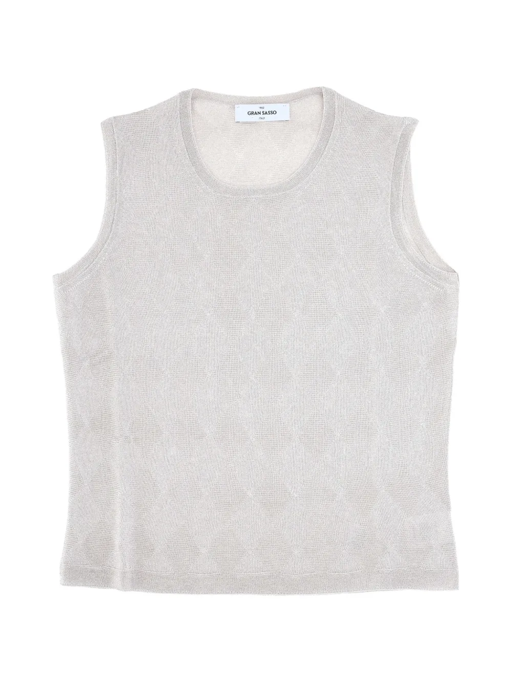 Gran Sasso patterned-jacquard tank top - Toni neutri