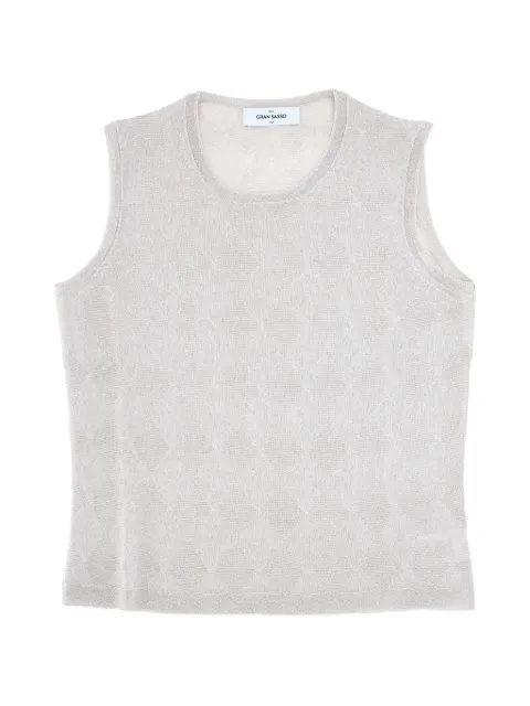 Gran Sasso patterned-jacquard tank top