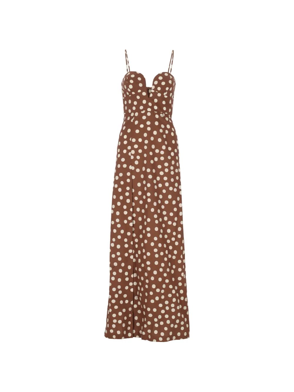 Raquel Diniz Jakie polka-dot maxi dress - Brown