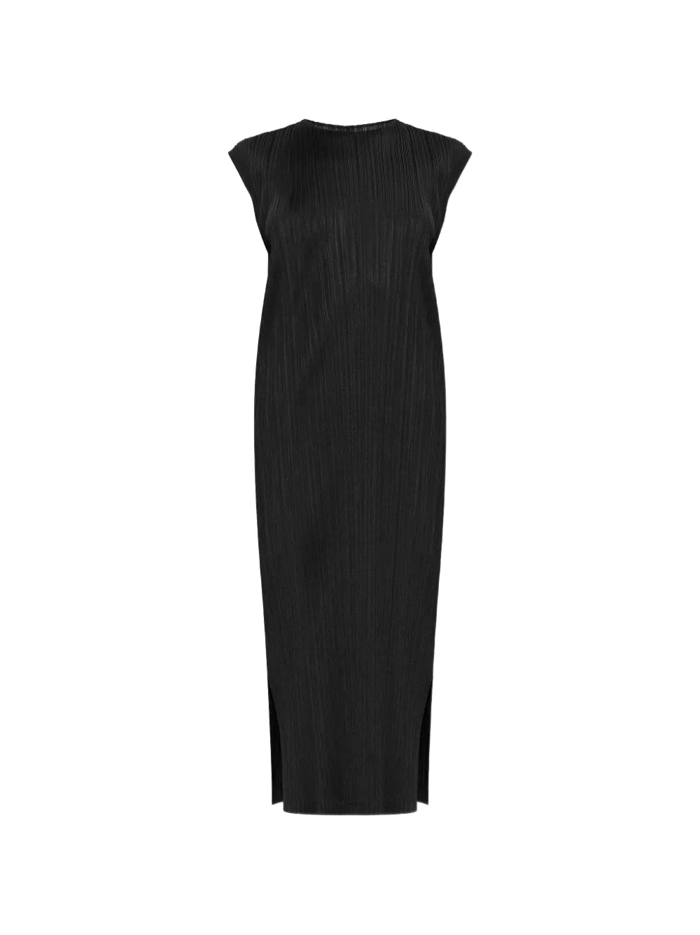 Pleats Please Issey Miyake Pleats Please Swing Solid side-slit dress - Nero