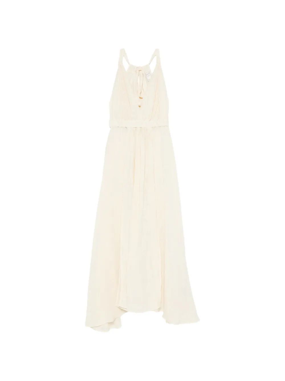 120% Lino linen halterneck dress - Neutrals