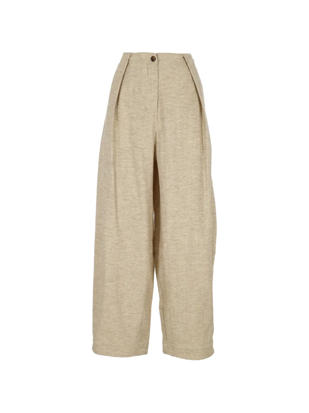 EMMA E GAIA pleated wide-leg high-waisted trousers - Toni neutri