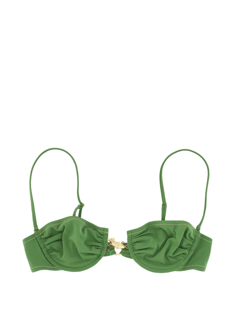 Reina Olga Hammond ruched bikini top - Grün