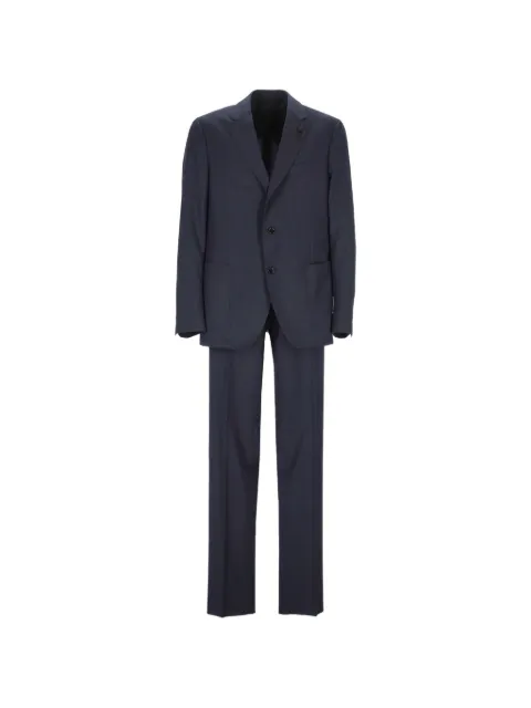 Lardini flower-patch wool suit