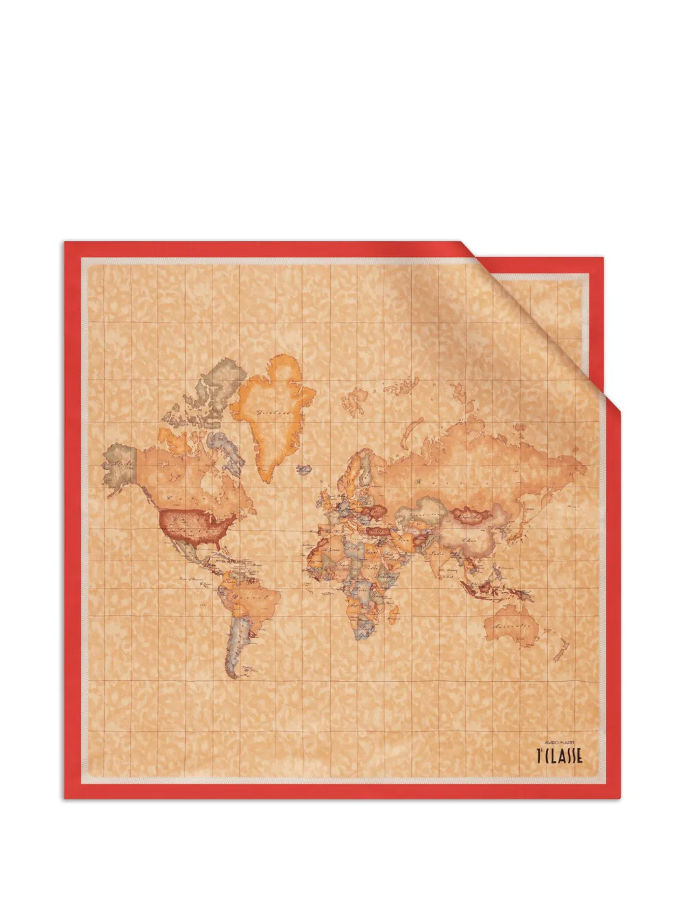 ALVIERO MARTINI 1° CLASSE Geo Classic square scarf - Toni neutri
