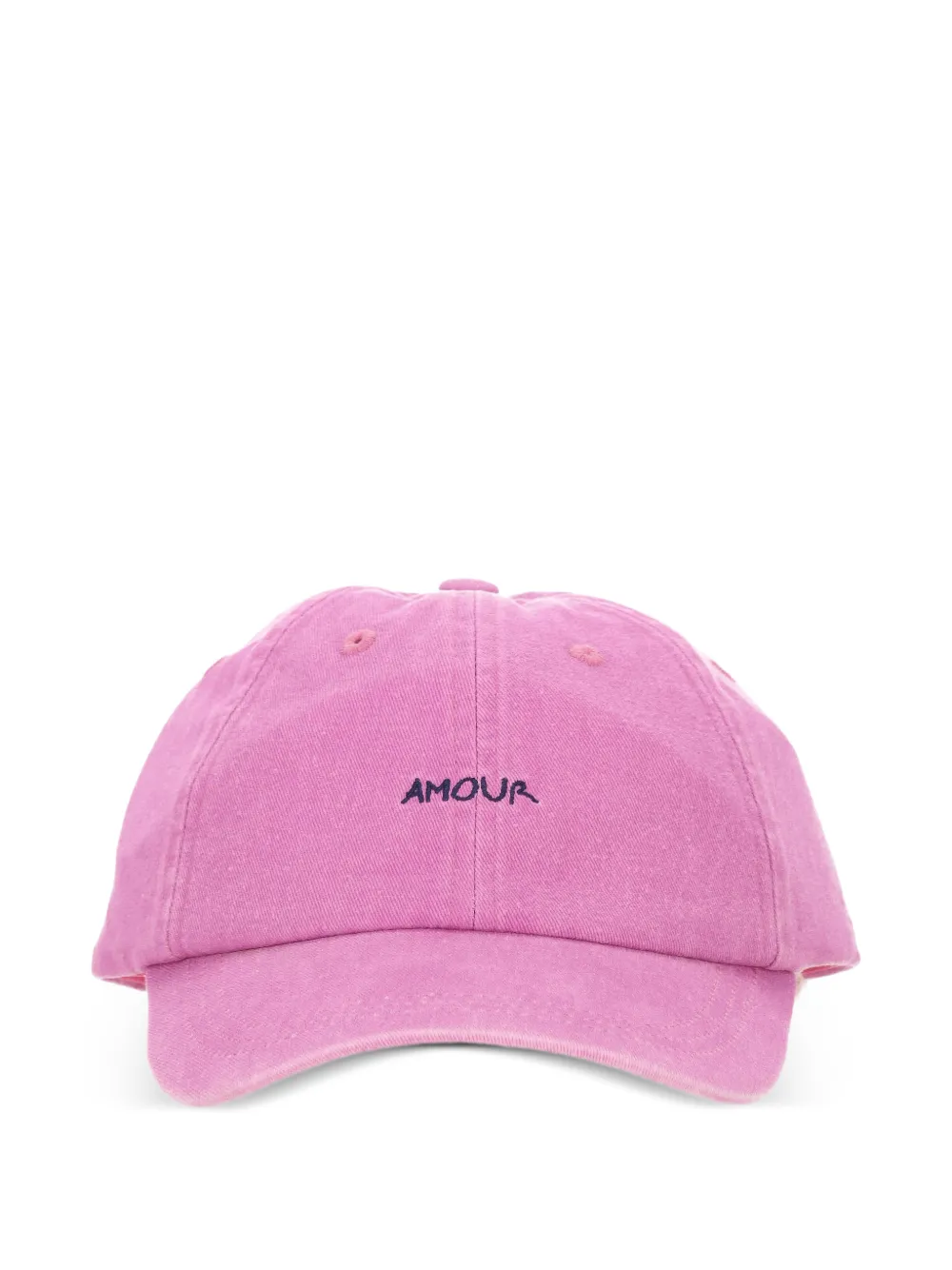Maison Labiche Beaumont embroidered twill baseball cap - Rosa