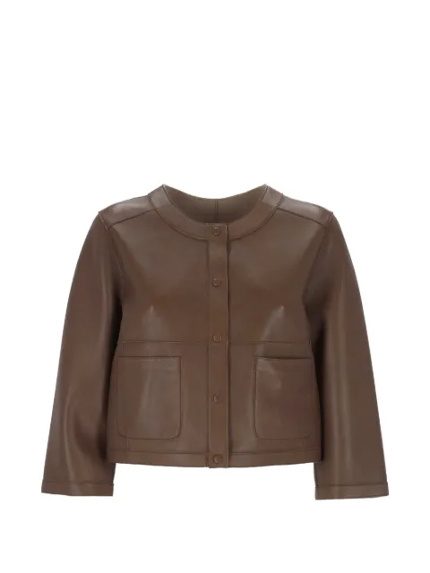 The Jackie Leathers chamarra sin cuello